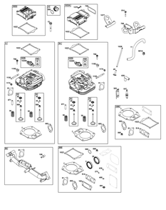 Cylinder Head Group Diagram and Parts List for 542477-2229-J1 400000 - 699999 Briggs and Stratton Engine